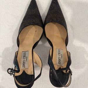 Jimmy Choo Black Slingback Heels